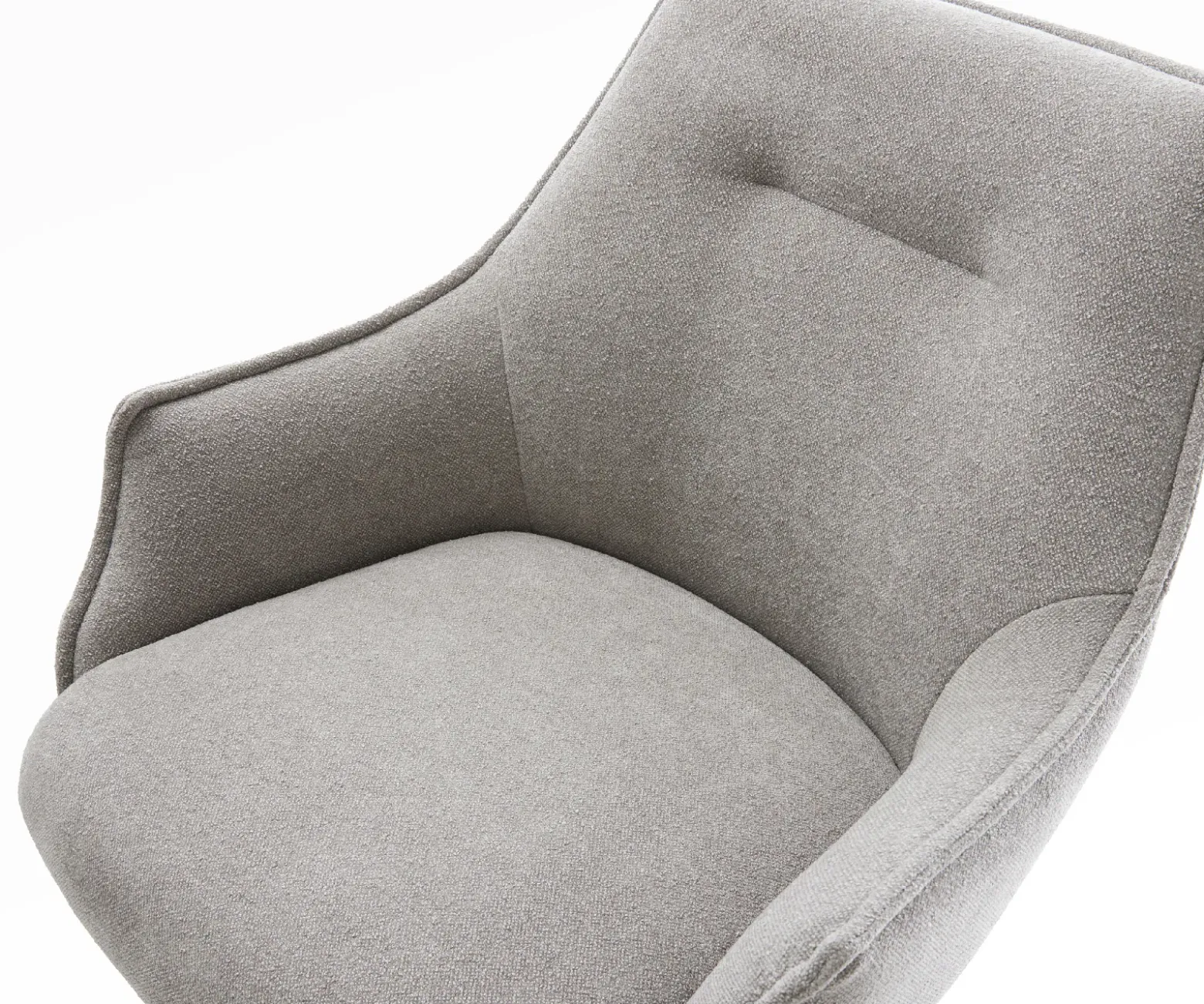 BarstuhlAlja-Flex Strukturstoff Soft Grau Freischwinger Flach Metall Schwarz Taschenfederkern Sofort versandfertig