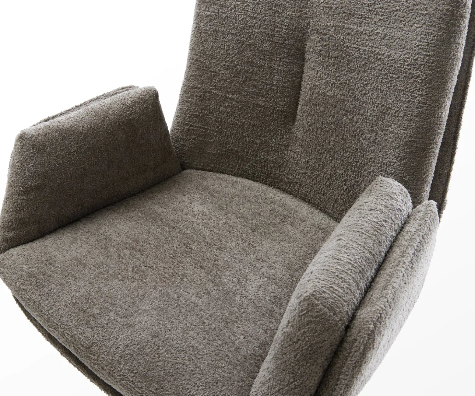 BarstuhlClea-Flex Bouclé Soft Schlamm Drehfuß höhenverstellbar Metall Schwarz Sofort versandfertig