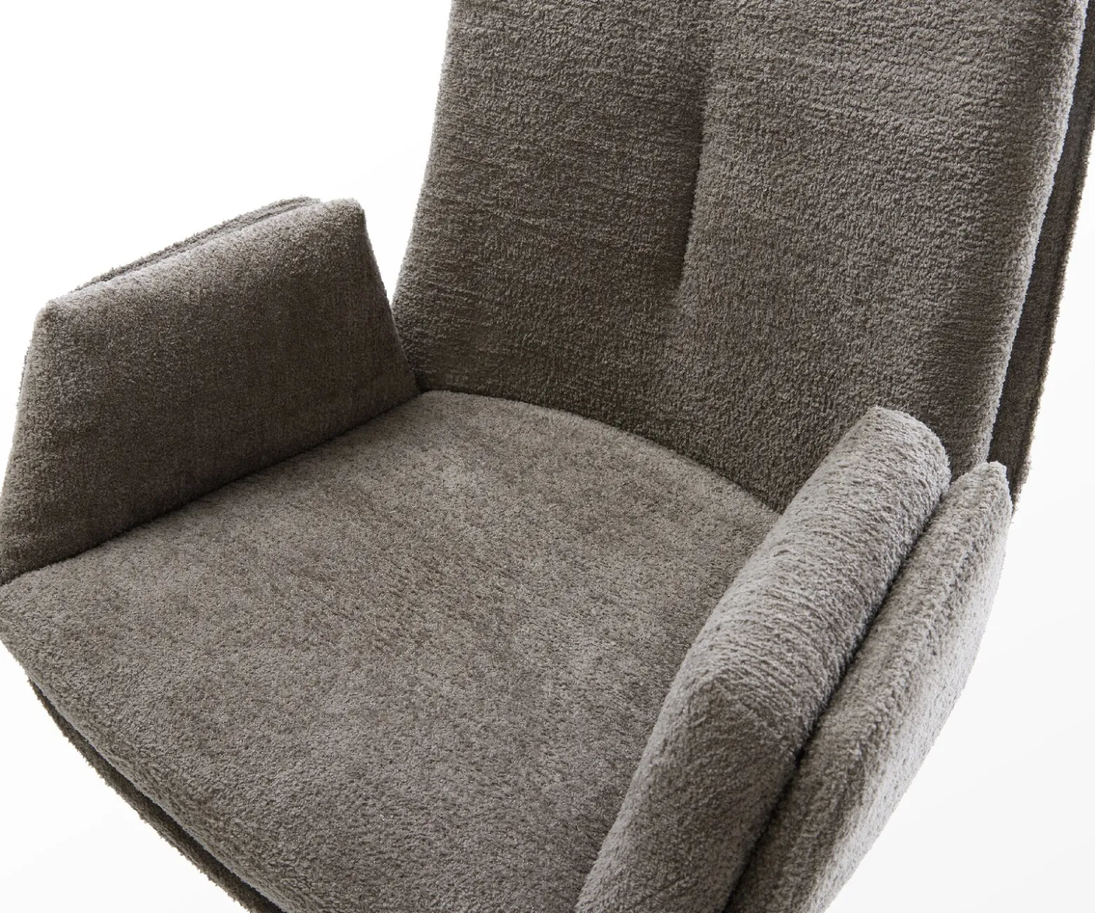BarstuhlClea-Flex Bouclé Soft Schlamm Freischwinger Flach Metall Schwarz Sofort versandfertig