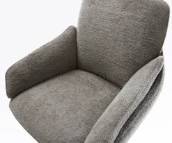 BarstuhlLuan-Flex Bouclé Soft Schlamm Freischwinger Flach Edelstahl Silberfarben Sofort versandfertig