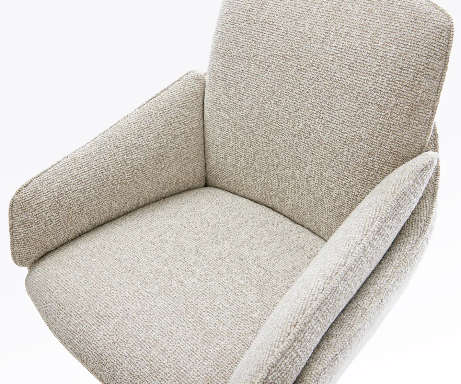 BarstuhlLuan-Flex Webstoff Soft Beige Drehfuß höhenverstellbar Edelstahl Silberfarben Sofort versandfertig