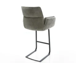 BarstuhlNela-Flex Bouclé Soft Schlamm Freischwinger Flach Metall Schwarz Sofort versandfertig