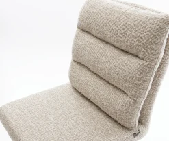 BarstuhlPela-Flex Webstoff Soft Beige Kufengestell Edelstahl Silberfarben Sofort versandfertig