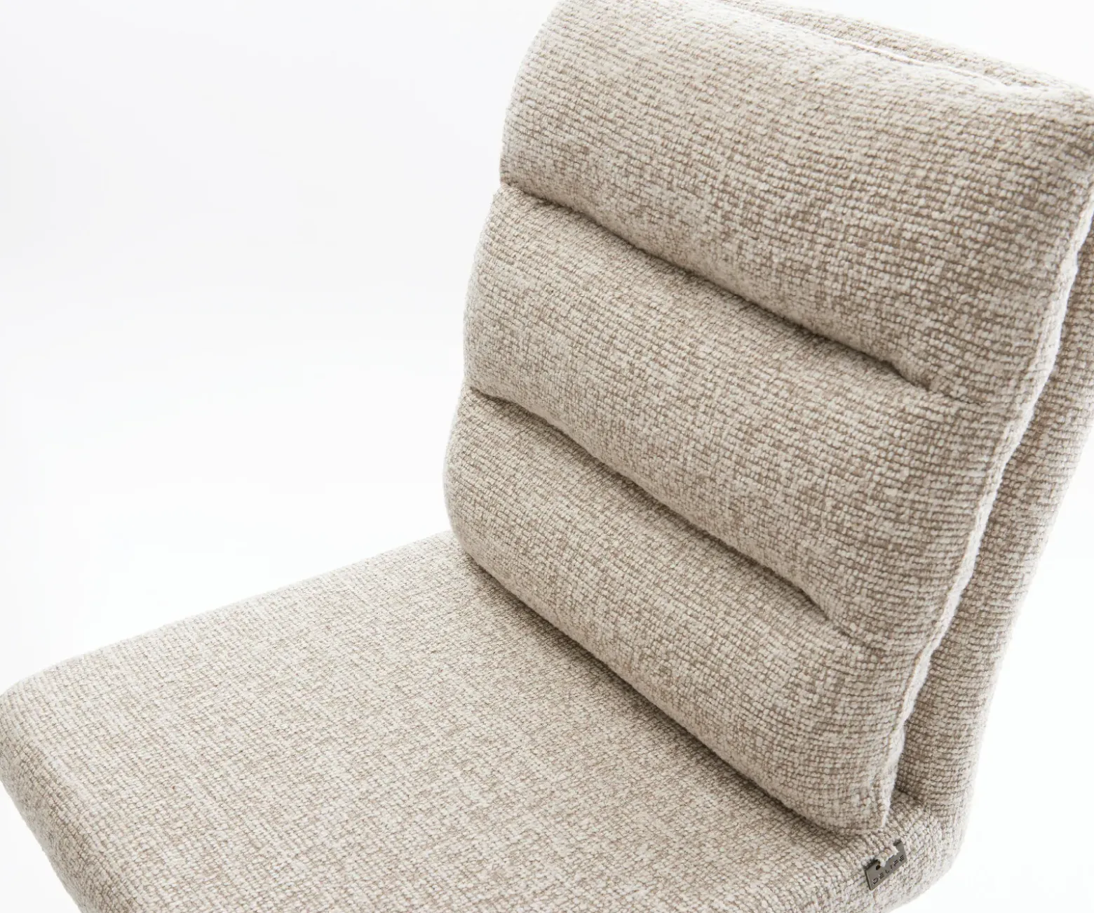 BarstuhlPela-Flex Webstoff Soft Beige Kufengestell Edelstahl Silberfarben Sofort versandfertig