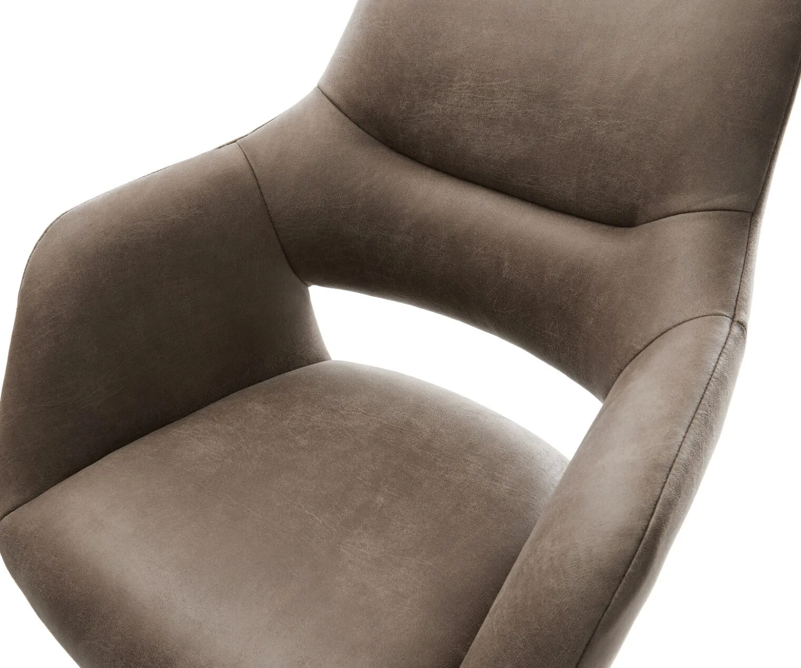 BarstuhlYago-Flex Mikrofaser Taupe Vintage Freischwinger Flach Metall Schwarz Taschenfederkern Sofort versandfertig