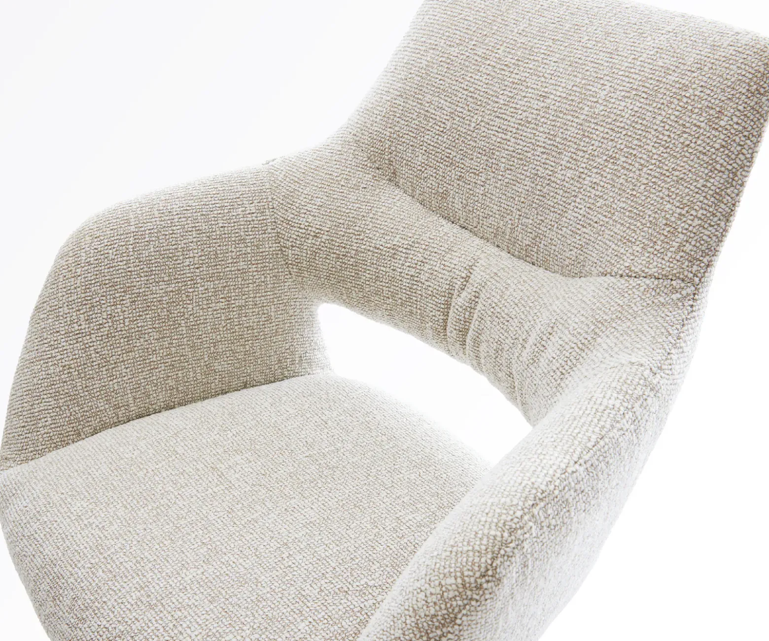 BarstuhlYago-Flex Webstoff Soft Beige Kufengestell Edelstahl Silberfarben Taschenfederkern Sofort versandfertig