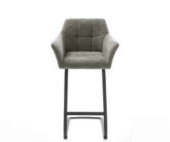 BarstuhlYulo-Flex Bouclé Soft Schlamm Freischwinger Flach Metall Schwarz Sofort versandfertig