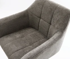 BarstuhlYulo-Flex Bouclé Soft Schlamm Freischwinger Flach Edelstahl Silberfarben Sofort versandfertig
