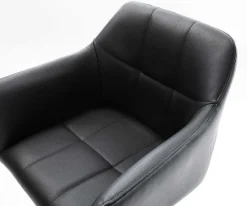 BarstuhlYulo-Flex Echt-Leder Schwarz Freischwinger flach Metall Sofort versandfertig