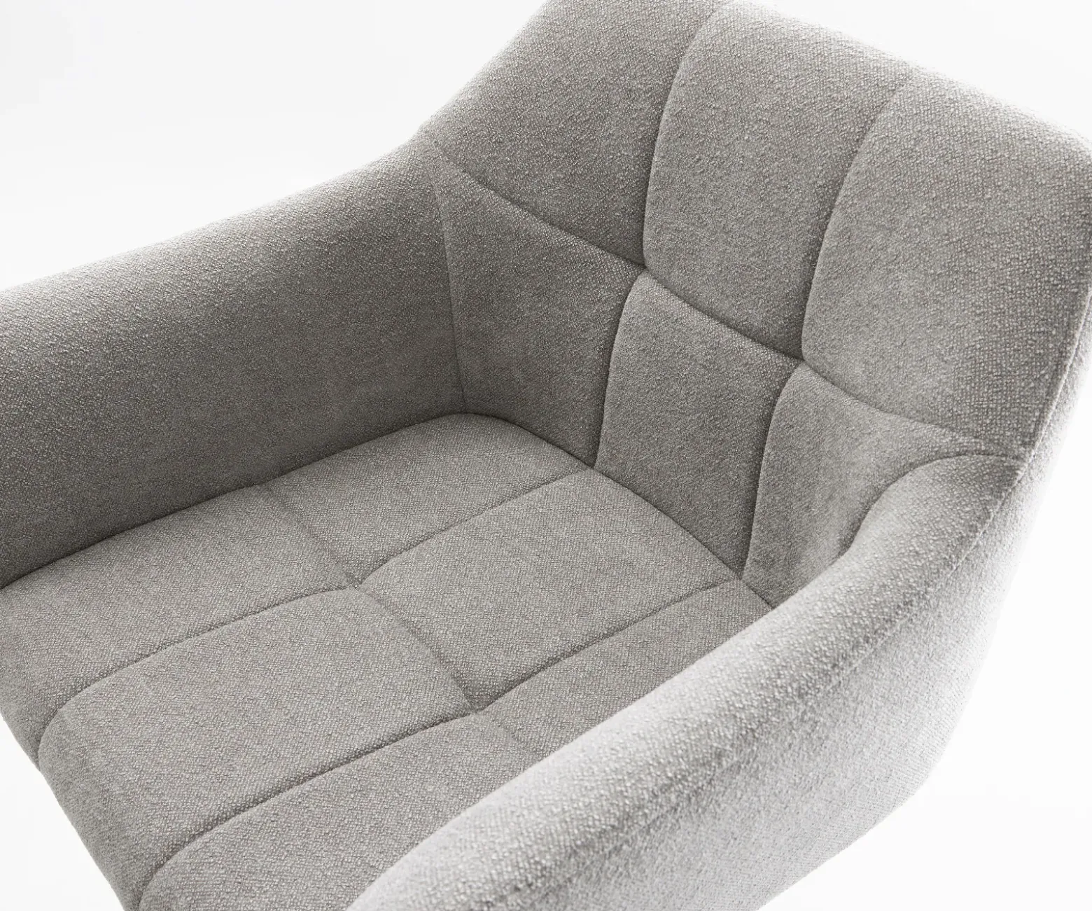 BarstuhlYulo-Flex Strukturstoff Soft Grau Freischwinger Flach Edelstahl Silberfarben Sofort versandfertig