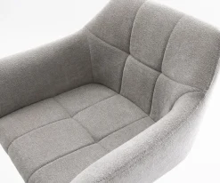 BarstuhlYulo-Flex Strukturstoff Soft Grau Freischwinger Flach Metall Schwarz Sofort versandfertig
