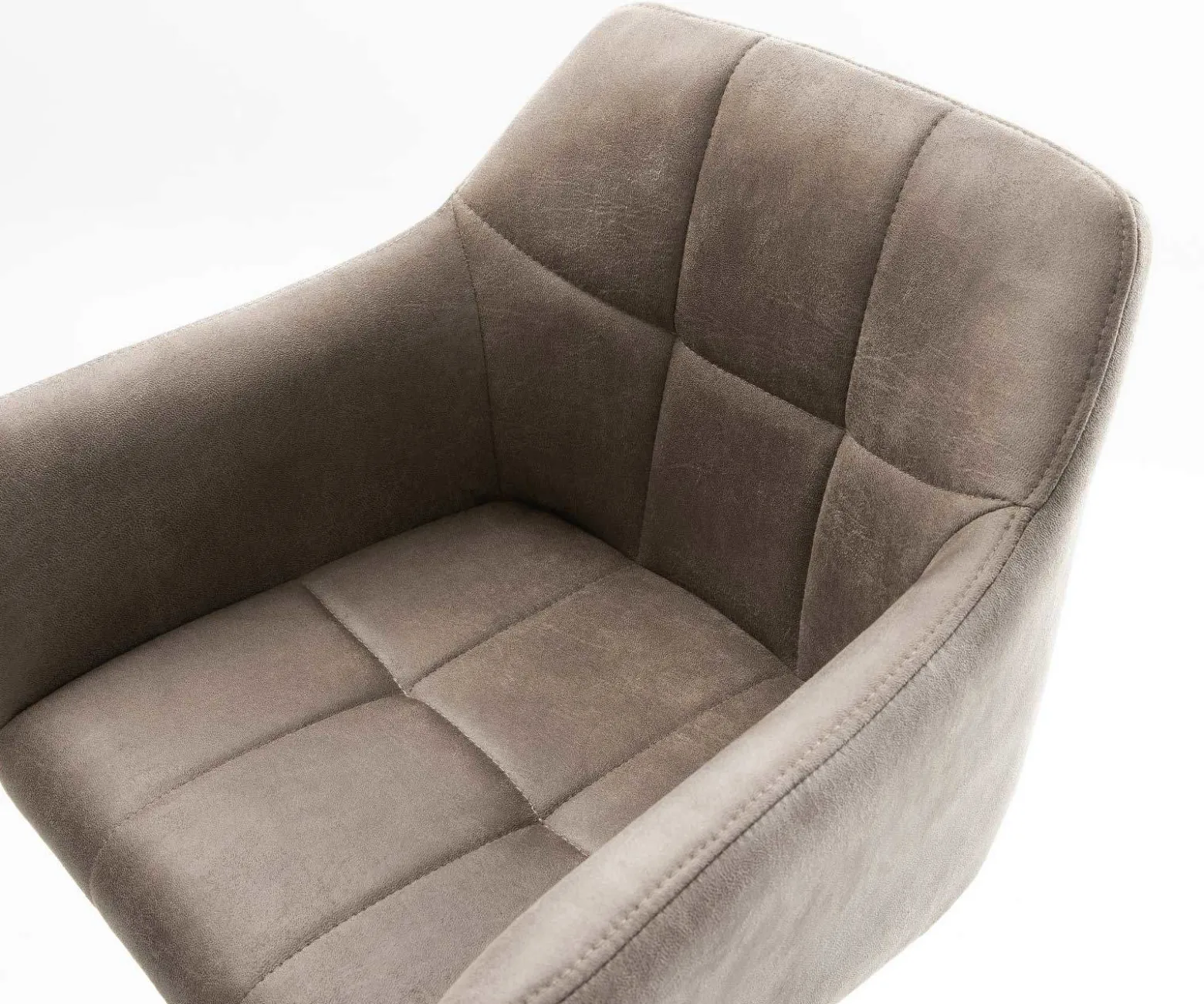 BarstuhlYulo-Flex Vintage Taupe Freischwinger flach Edelstahl Sofort versandfertig