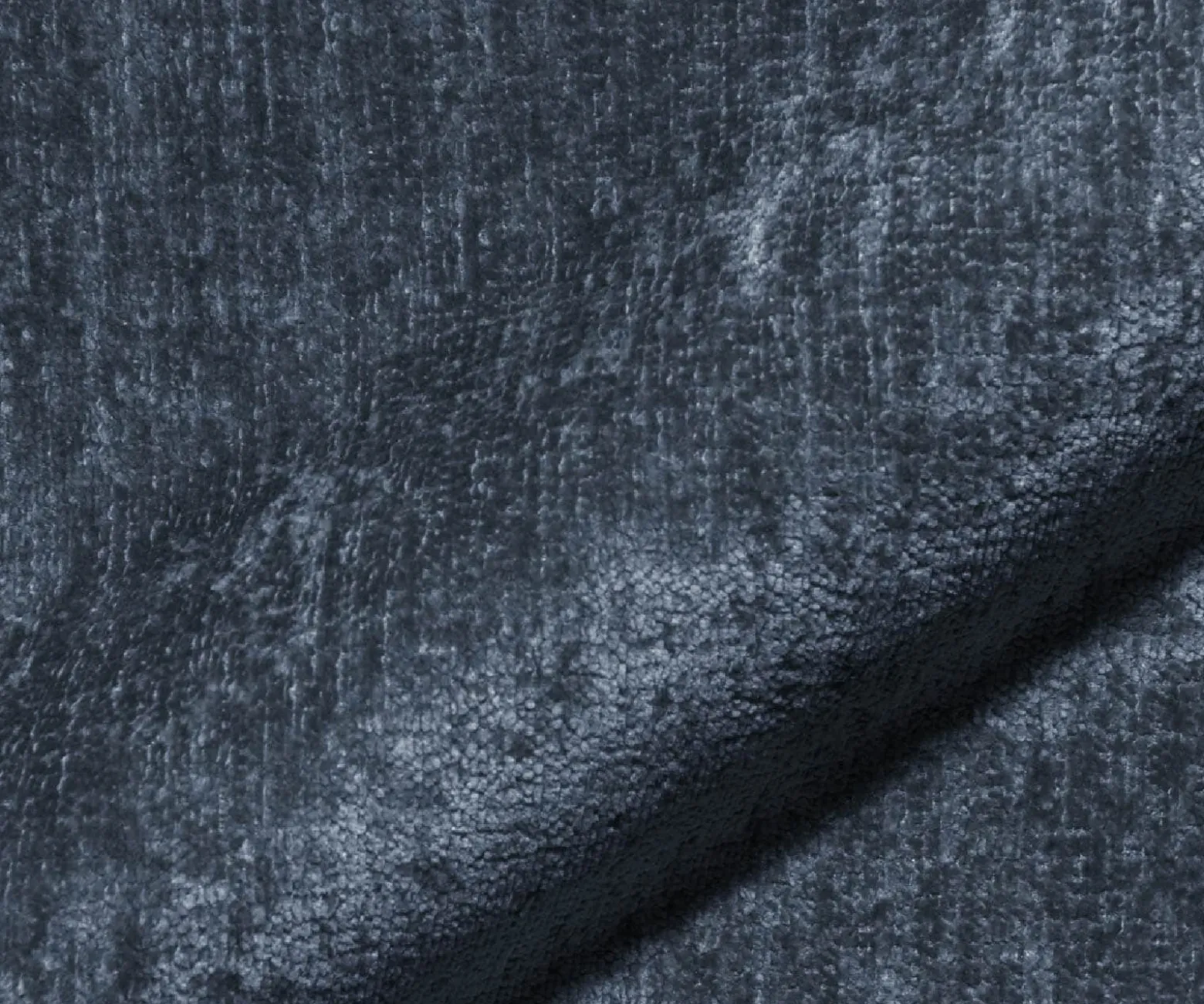 Big-SofaLunna 360x175 cm Chenille Blau 2 Kissen Versandfertig ca. 12.11.26