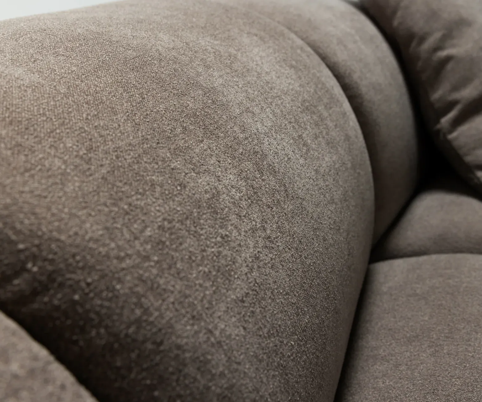 Big-SofaLunna 360x175 cm Strukturstoff Soft Taupe 2 Kissen Versandfertig ca. 12.11.26