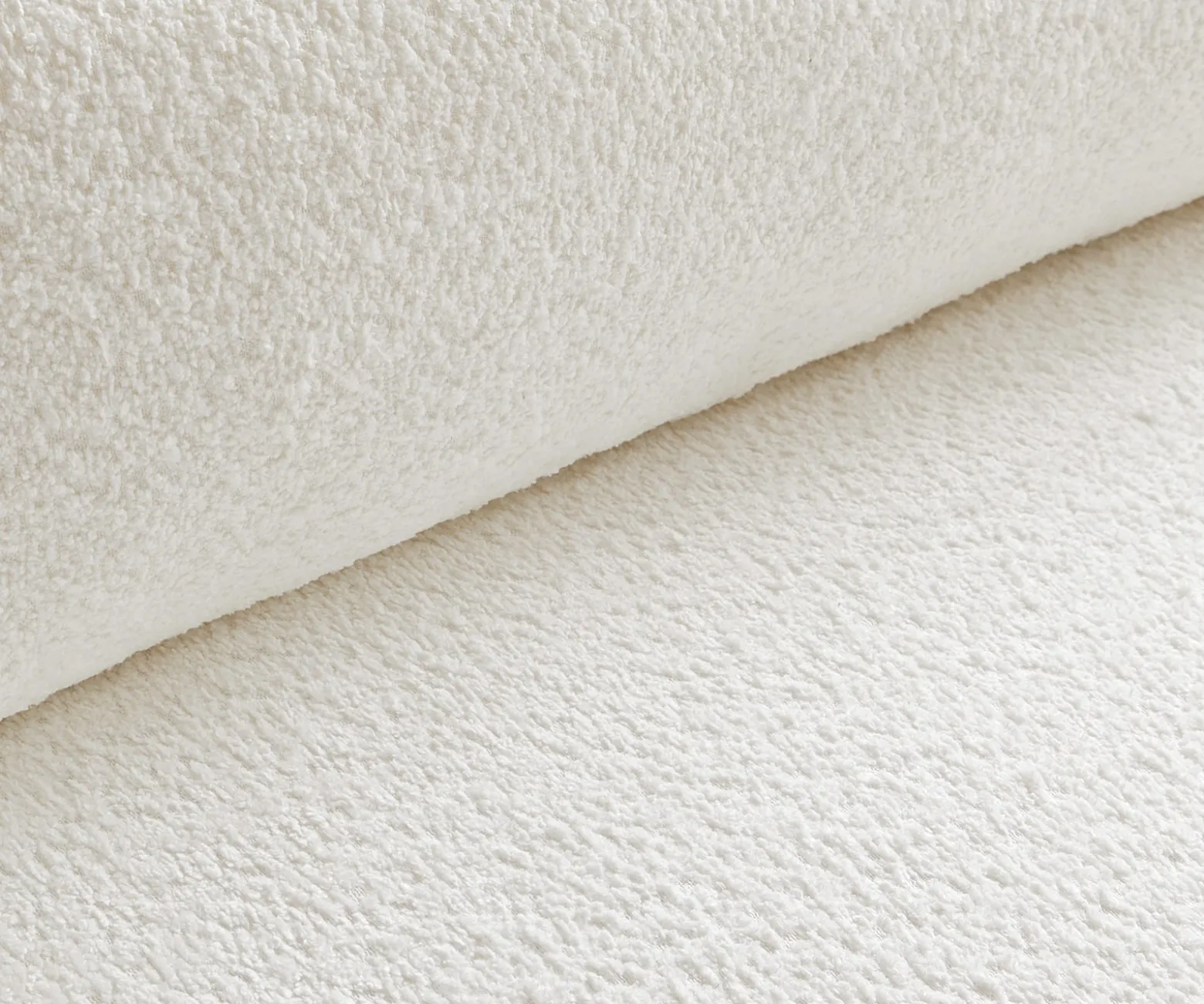 Big-SofaSirpio 230x95 cm Bouclé Creme-Weiß Sofort versandfertig