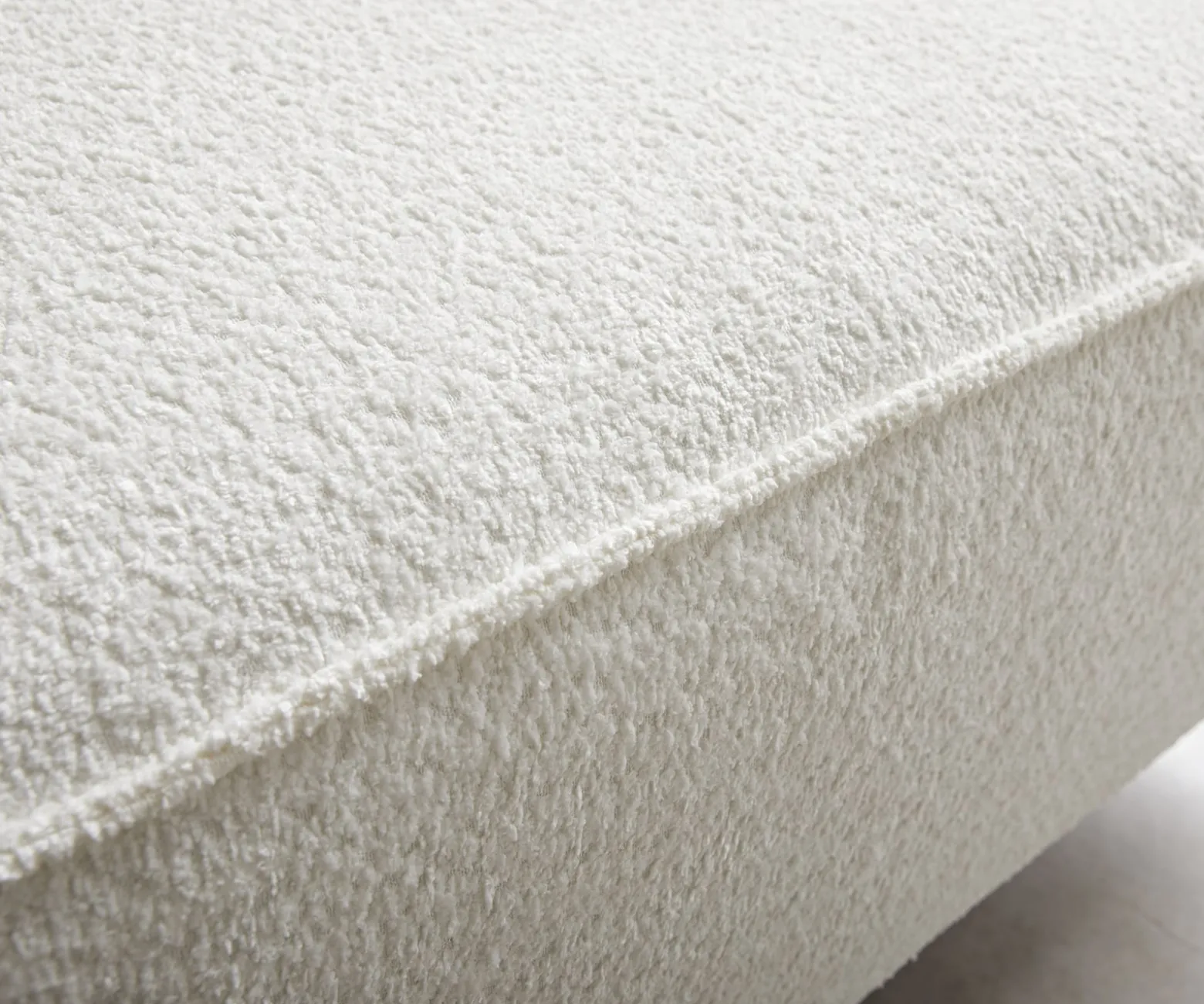 Big-SofaSirpio 230x95 cm Bouclé Creme-Weiß Sofort versandfertig