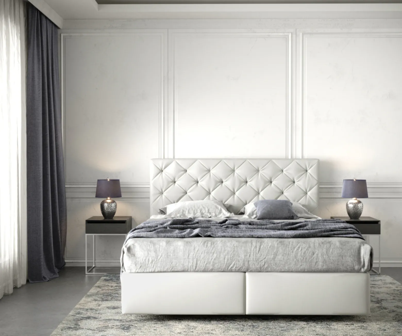 BoxspringbettDream-Great 160x200 cm Kunstleder Weiß mit Matratze und Topper Sofort versandfertig