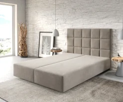 BoxspringgestellDream-Fine 140x200 cm Mikrofaser Beige Sofort versandfertig