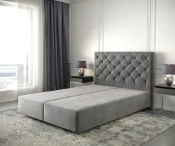 BoxspringgestellDream-Great 160x200 cm Mikrofaser Taupe Sofort versandfertig