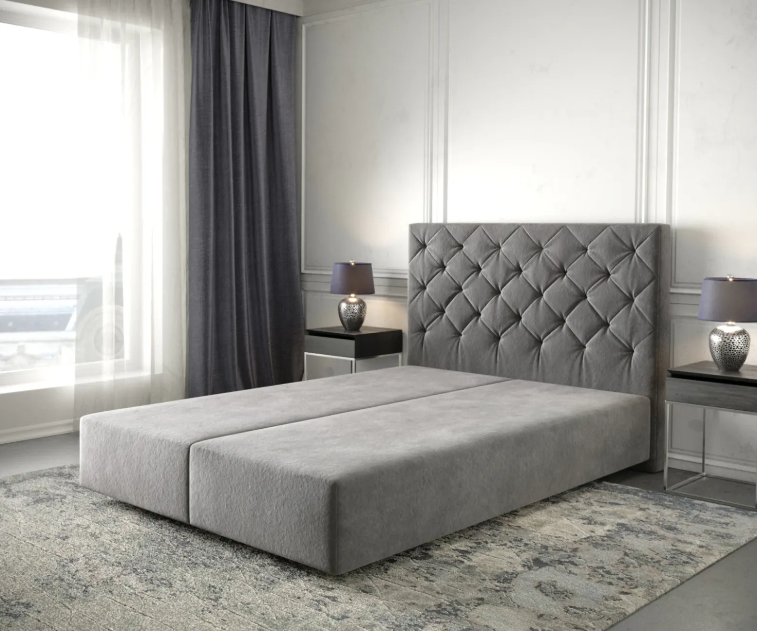 BoxspringgestellDream-Great 160x200 cm Mikrofaser Taupe Sofort versandfertig