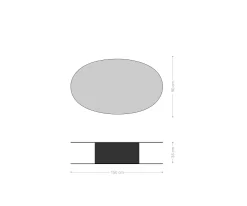 CouchtischCasilda 150x90 cm Keramik Laminam®Noir Desir Braun Mittelfuß Effektfinish Titan Sofort versandfertig