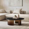 CouchtischMarvello 100x50 cm Marmor Schwarz Silber Metall Gold Ombre Sofort versandfertig