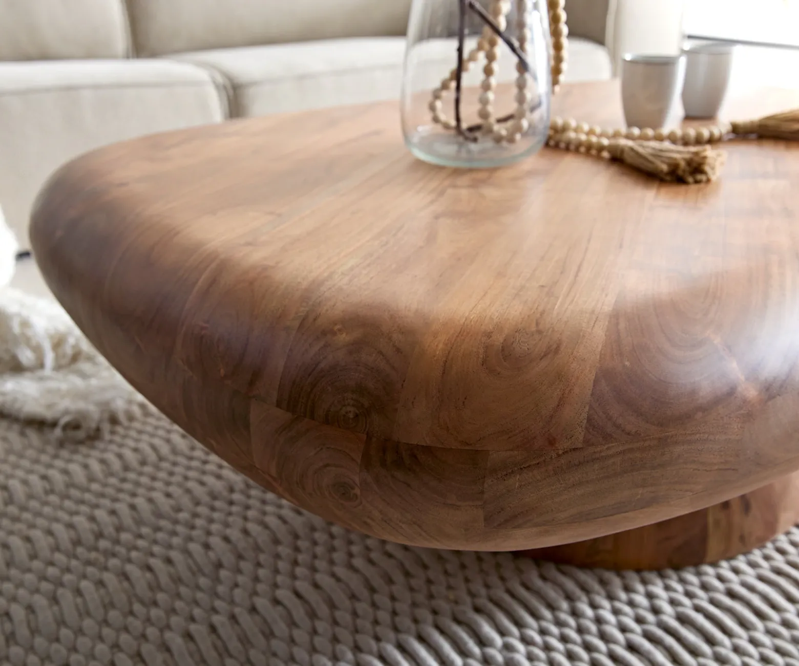 CouchtischMaskat 120x90 cm Akazie Natur Sofort versandfertig