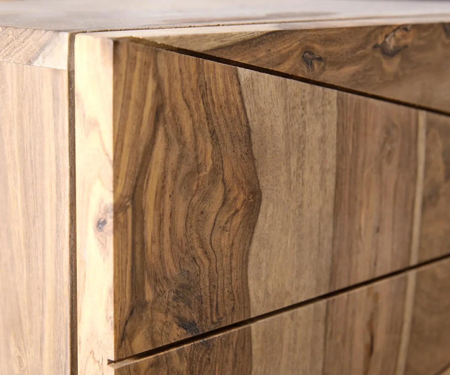 Designer-LowboardWyatt 175 cm Sheesham Natur 2 Türen 1 Klappe Sofort versandfertig