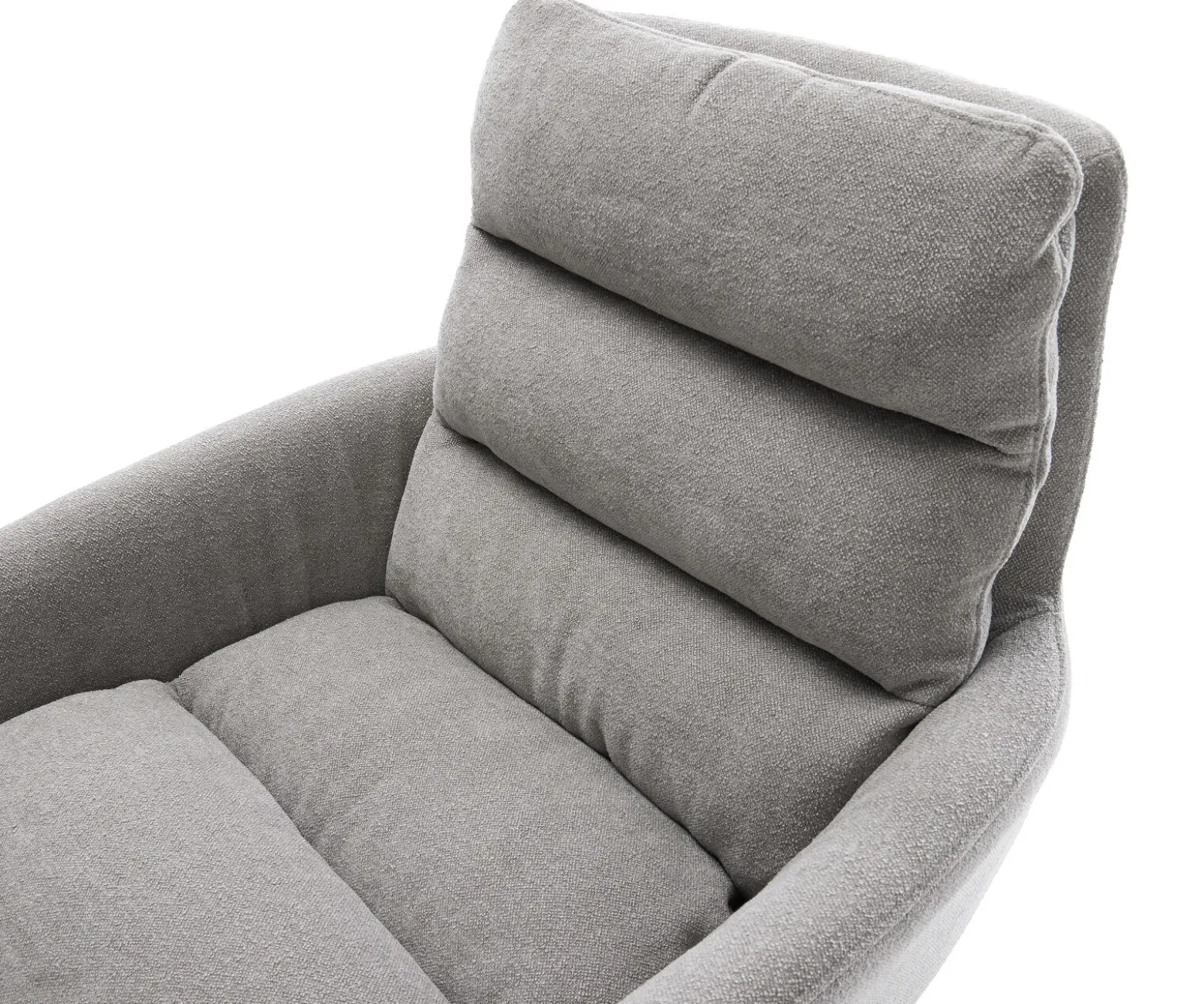 DrehstuhlAbelia-Flex mit Armlehnen Strukturstoff Soft Grau Kreuzgestell breit Graphit 360° drehbar Wippfunktion Sofort versandfertig