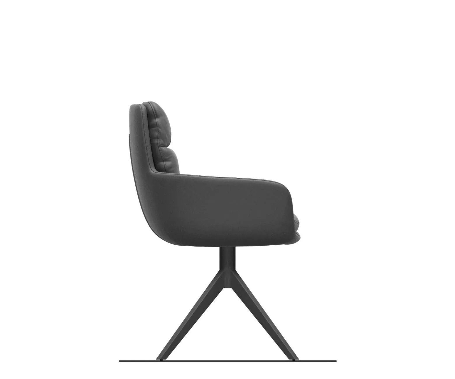 DrehstuhlAbelia-Flex mit Armlehnen Teddystoff Beige Kreuzgestell breit Edelstahl 360° drehbar Wippfunktion Sofort versandfertig