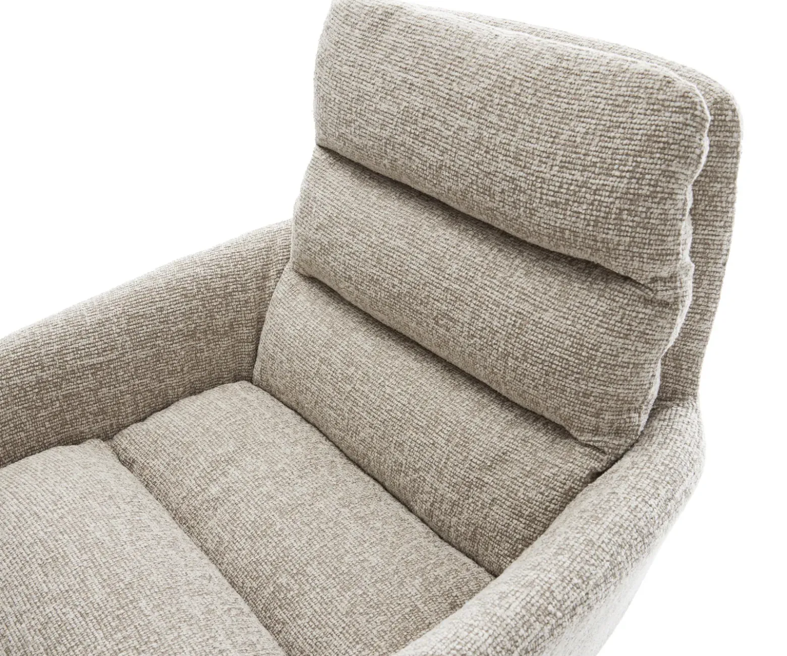 DrehstuhlAbelia-Flex mit Armlehnen Webstoff Soft Beige Kreuzgestell breit Effektfinish Titan 360° drehbar Wippfunktion Sofort versandfertig