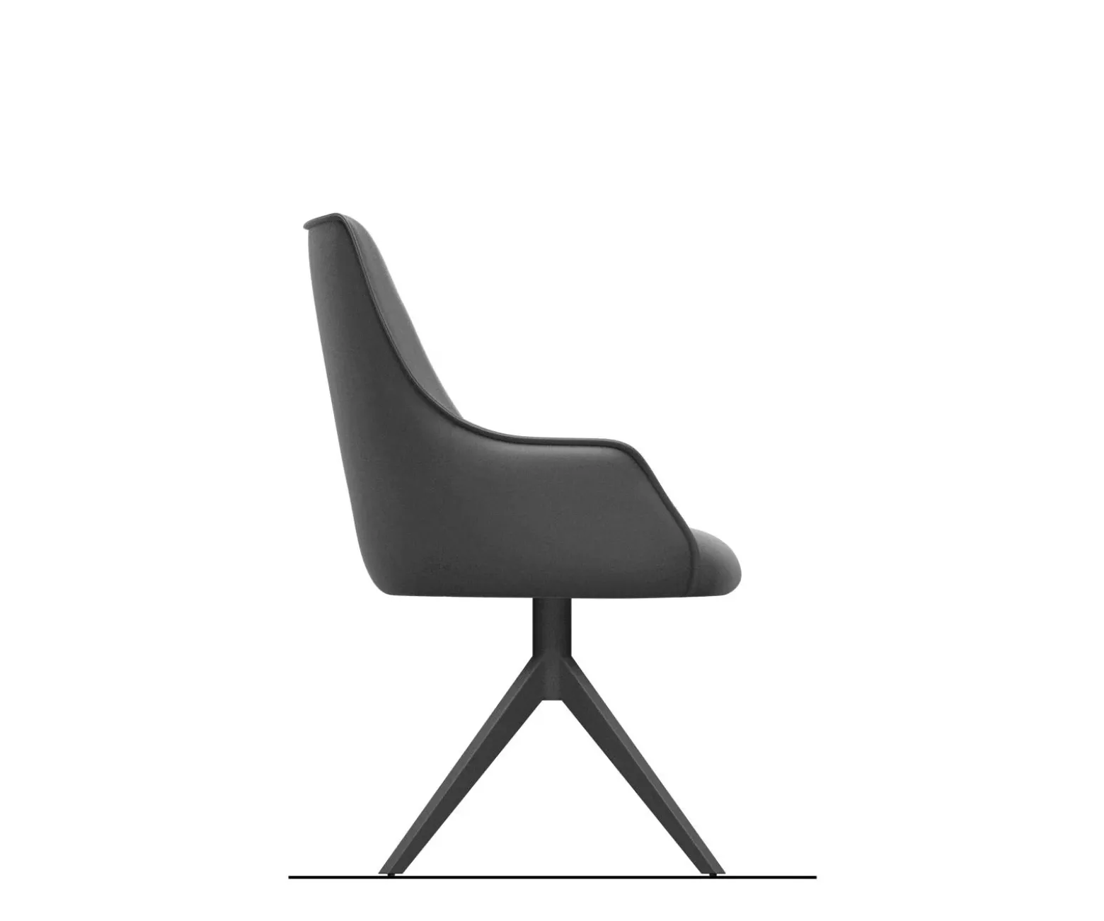 DrehstuhlAlja-Flex mit Armlehnen Materialmix Schlamm Kreuzgestell breit Effektfinish Titan 360° drehbar Wippfunktion Taschenfederkern Sofort versandfertig