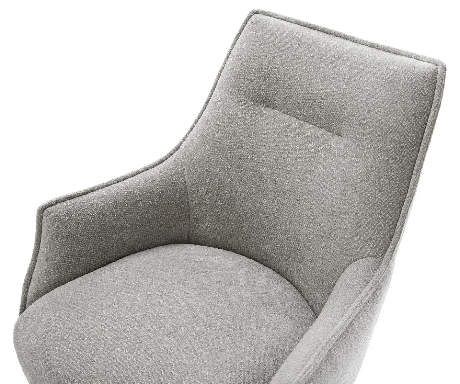 DrehstuhlAlja-Flex mit Armlehnen Strukturstoff Soft Grau Kreuzgestell breit Effektfinish Titan 360° drehbar Wippfunktion Taschenfederkern Sofort versandfertig