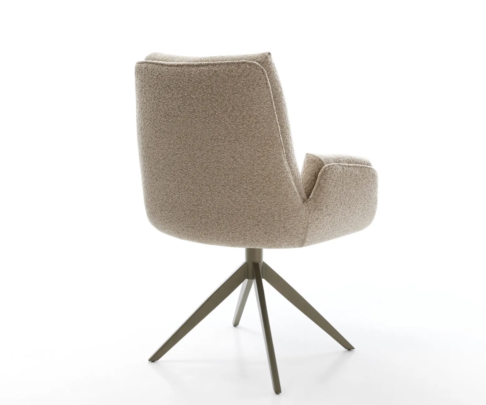 DrehstuhlClea-Flex Bouclé Schlamm Kreuzgestell breit Effektfinish Titan 360° drehbar Wippfunktion Sofort versandfertig