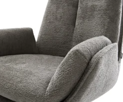 DrehstuhlClea-Flex Bouclé Soft Schlamm Fußkreuz Graphit 360° drehbar Wippfunktion Sofort versandfertig