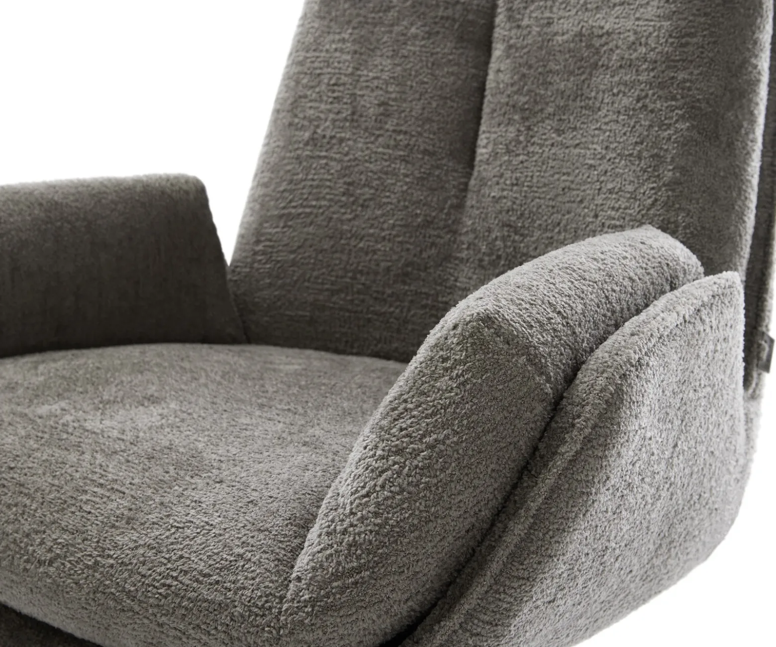 DrehstuhlClea-Flex Bouclé Soft Schlamm Fußkreuz Graphit 360° drehbar Wippfunktion Sofort versandfertig