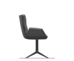 DrehstuhlClea-Flex Bouclé Soft Schlamm Fußkreuz Graphit 360° drehbar Wippfunktion Sofort versandfertig
