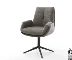 DrehstuhlClea-Flex Bouclé Soft Schlamm Fußkreuz Schwarz 360° drehbar Wippfunktion Sofort versandfertig