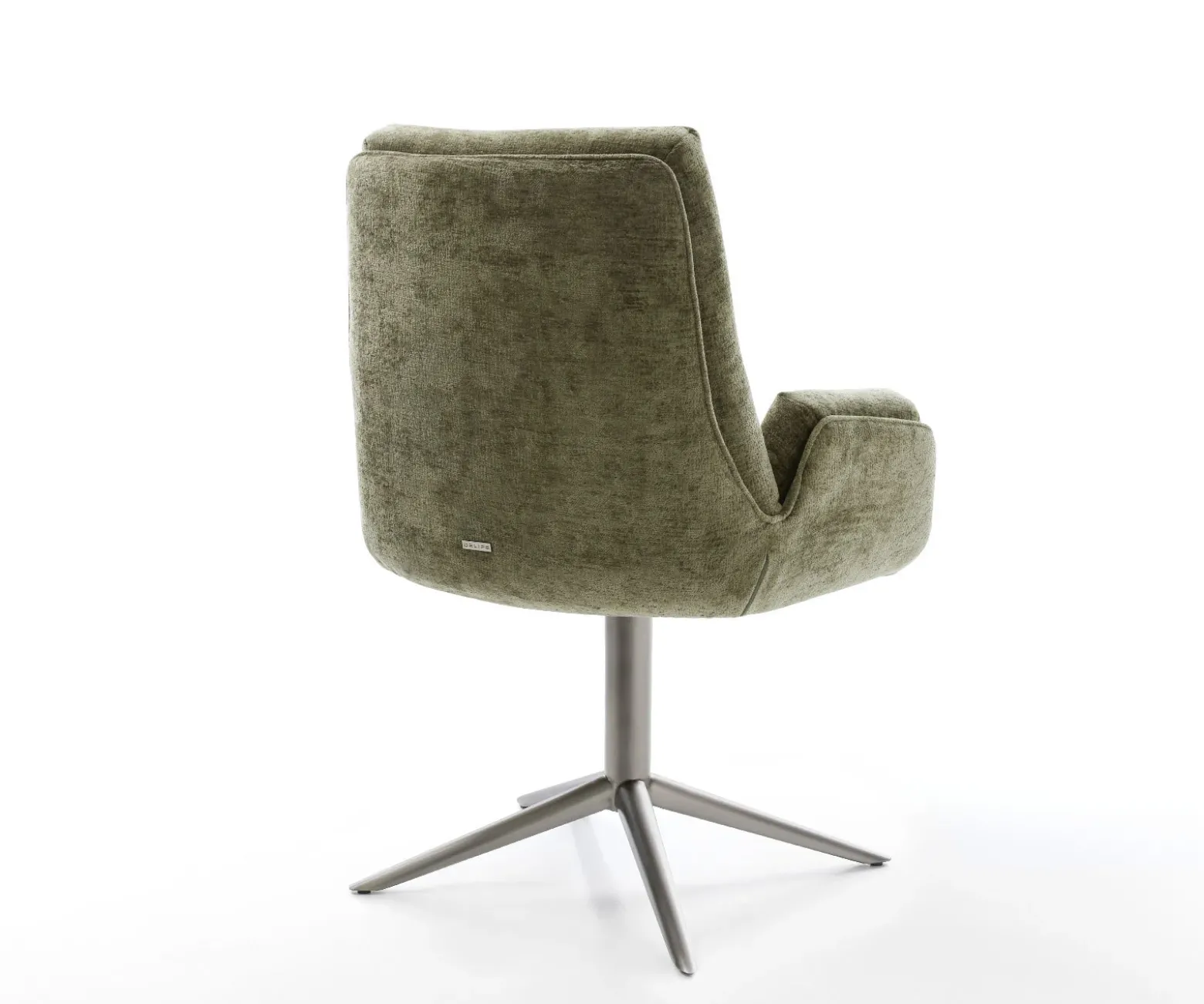 DrehstuhlClea-Flex Chenille Olive Fußkreuz Graphit 360° drehbar Wippfunktion Sofort versandfertig