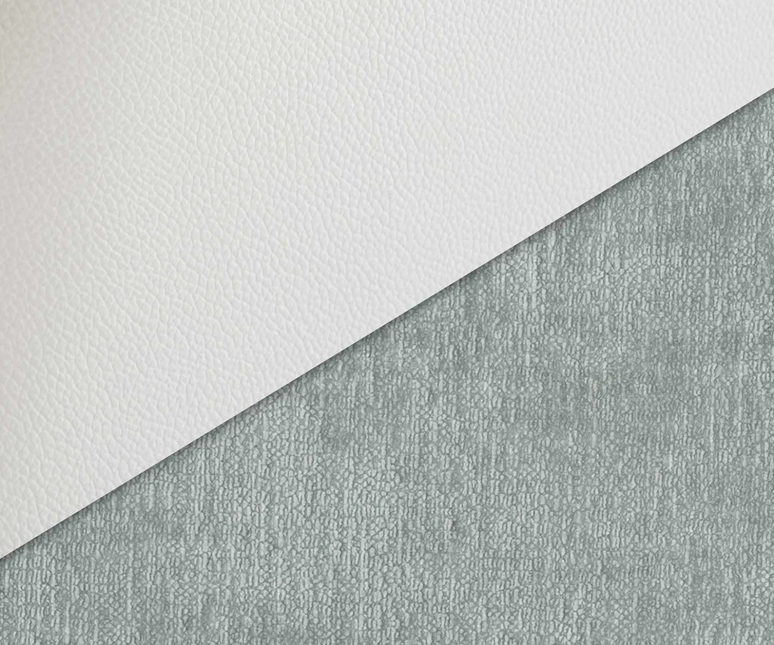 DrehstuhlClea-Flex Materialmix Echtleder Weiß-Pastellblau Kreuzgestell breit Weiß 360° drehbar Wippfunktion Sofort versandfertig