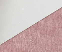DrehstuhlClea-Flex Materialmix Echtleder Weiß-Rosé Fußkreuz Weiß 360° drehbar Wippfunktion Sofort versandfertig