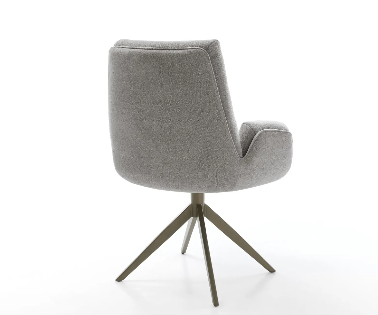 DrehstuhlClea-Flex Strukturstoff Soft Grau Kreuzgestell breit Effektfinish Titan 360° drehbar Wippfunktion Sofort versandfertig