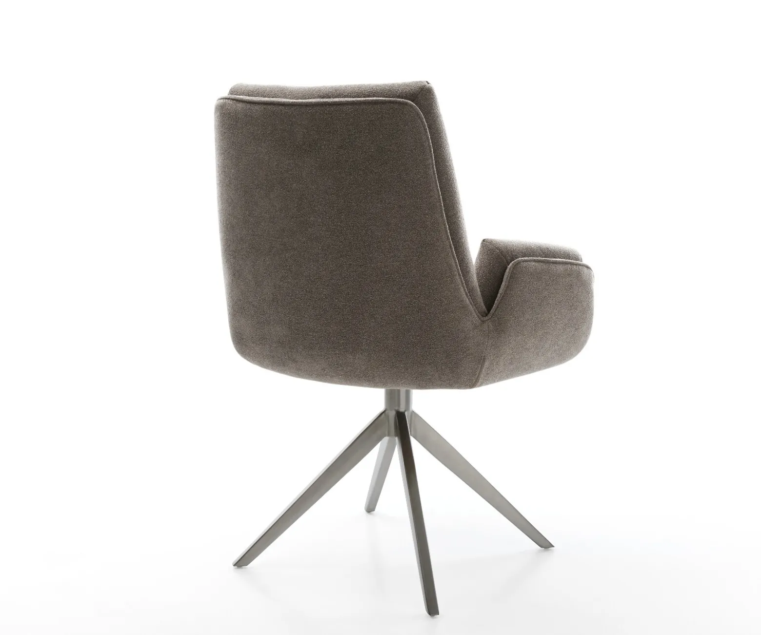 DrehstuhlClea-Flex Strukturstoff Soft Taupe Kreuzgestell breit Graphit 360° drehbar Wippfunktion Sofort versandfertig