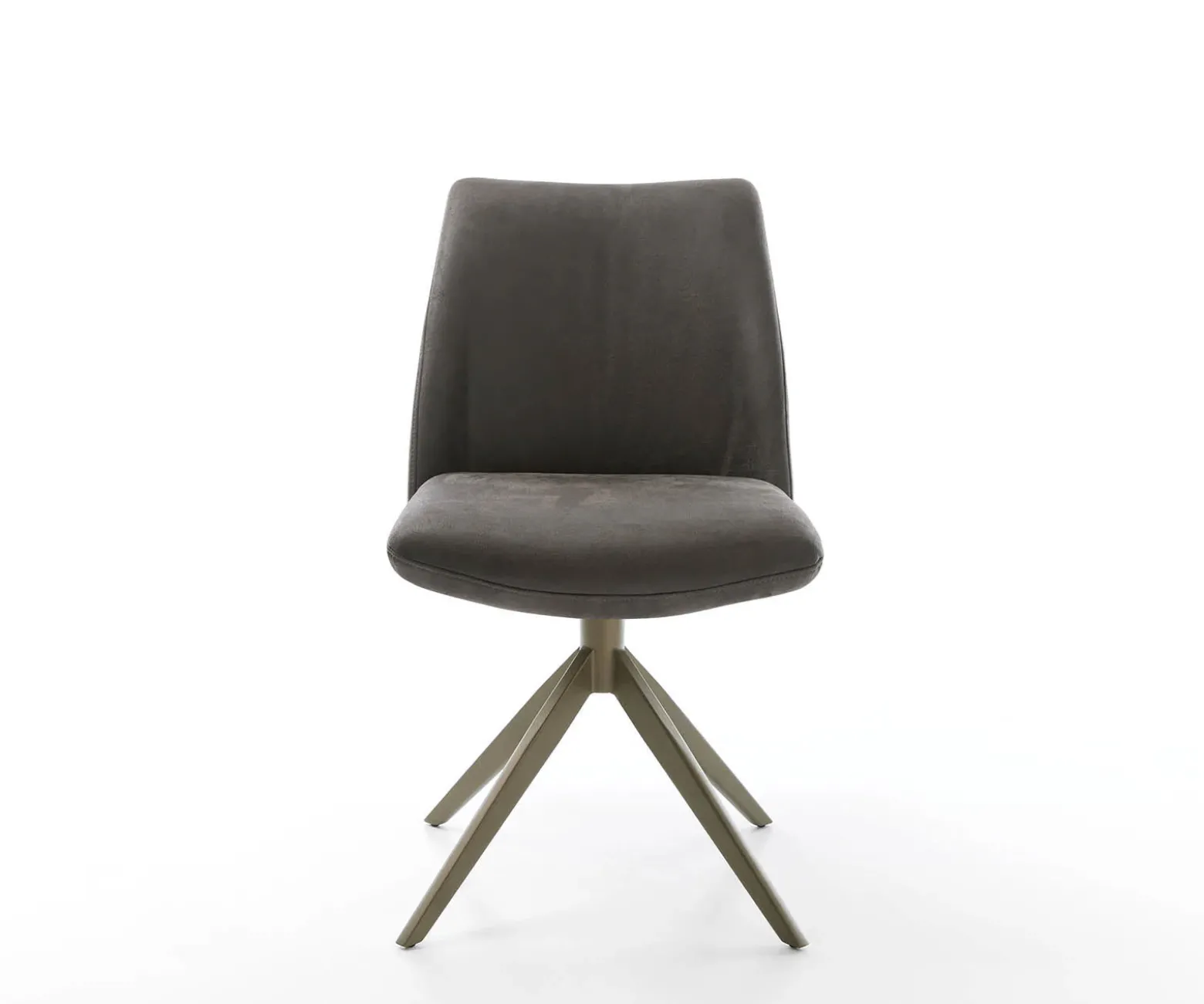 DrehstuhlElso-Flex Mikrofaser Anthrazit Vintage Kreuzgestell breit Effektfinish Titan 360° drehbar Taschenfederkern Sofort versandfertig