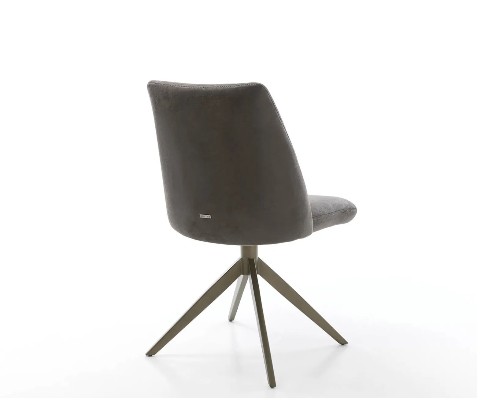 DrehstuhlElso-Flex Mikrofaser Anthrazit Vintage Kreuzgestell breit Effektfinish Titan 360° drehbar Taschenfederkern Sofort versandfertig