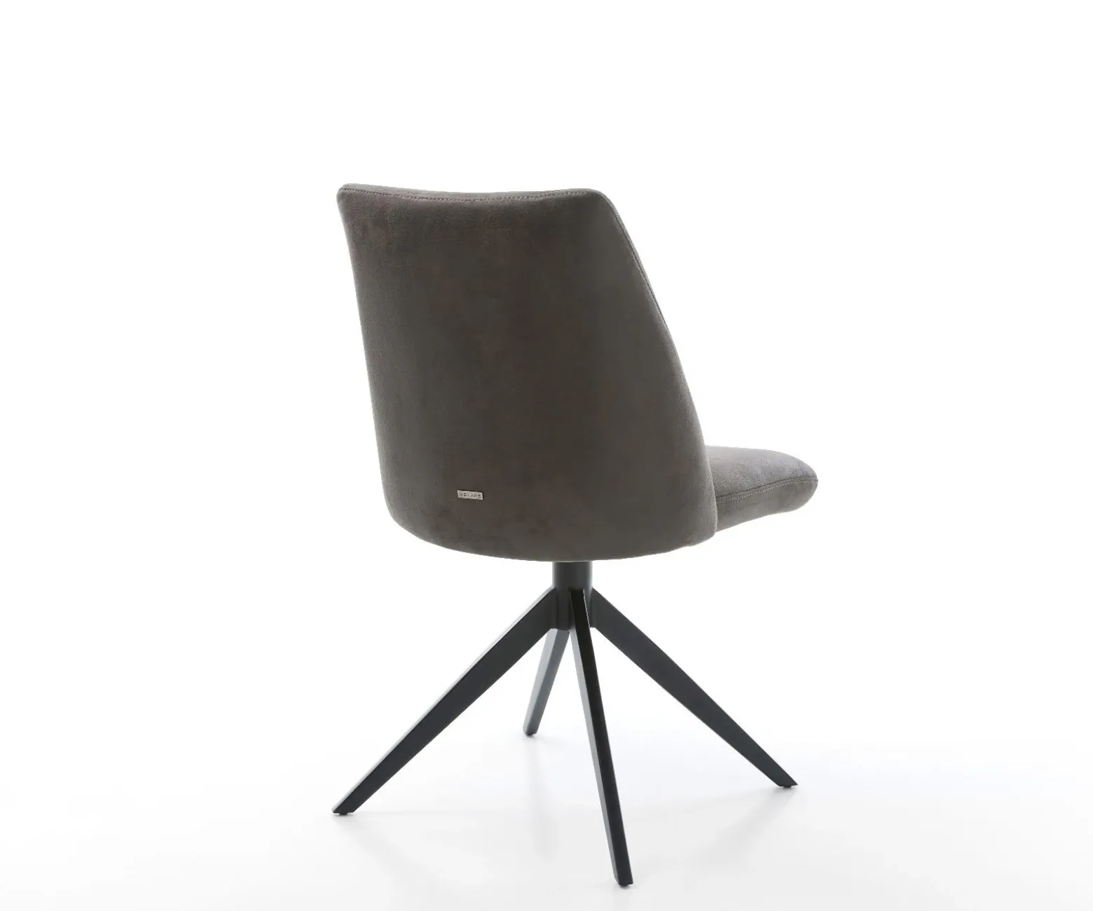 DrehstuhlElso-Flex Mikrofaser Anthrazit Vintage Kreuzgestell breit Schwarz 360° drehbar Wippfunktion Taschenfederkern Sofort versandfertig