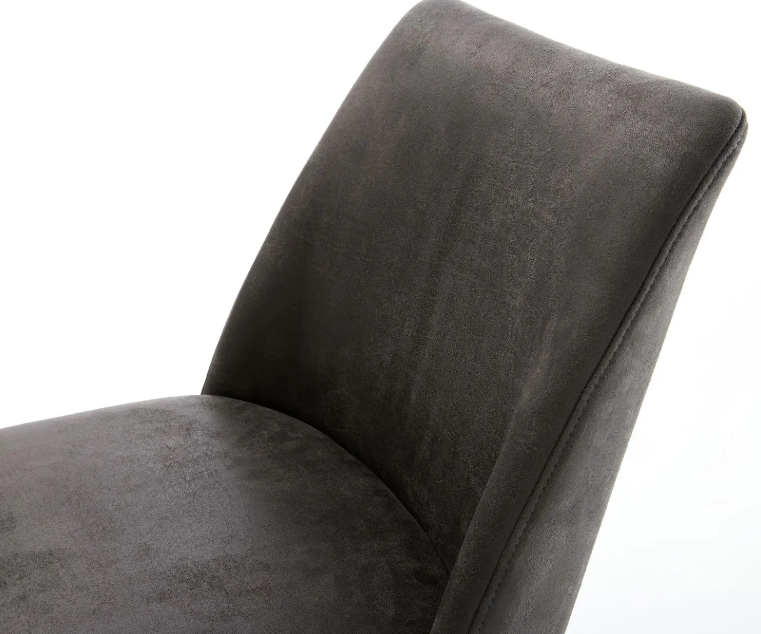 DrehstuhlElso-Flex Mikrofaser Anthrazit Vintage Kreuzgestell breit Effektfinish Titan 360° drehbar Wippfunktion Taschenfederkern Sofort versandfertig