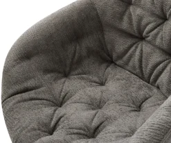DrehstuhlGaio-Flex Bouclé Soft Schlamm Kreuzgestell breit Schwarz 360° drehbar Wippfunktion Sofort versandfertig