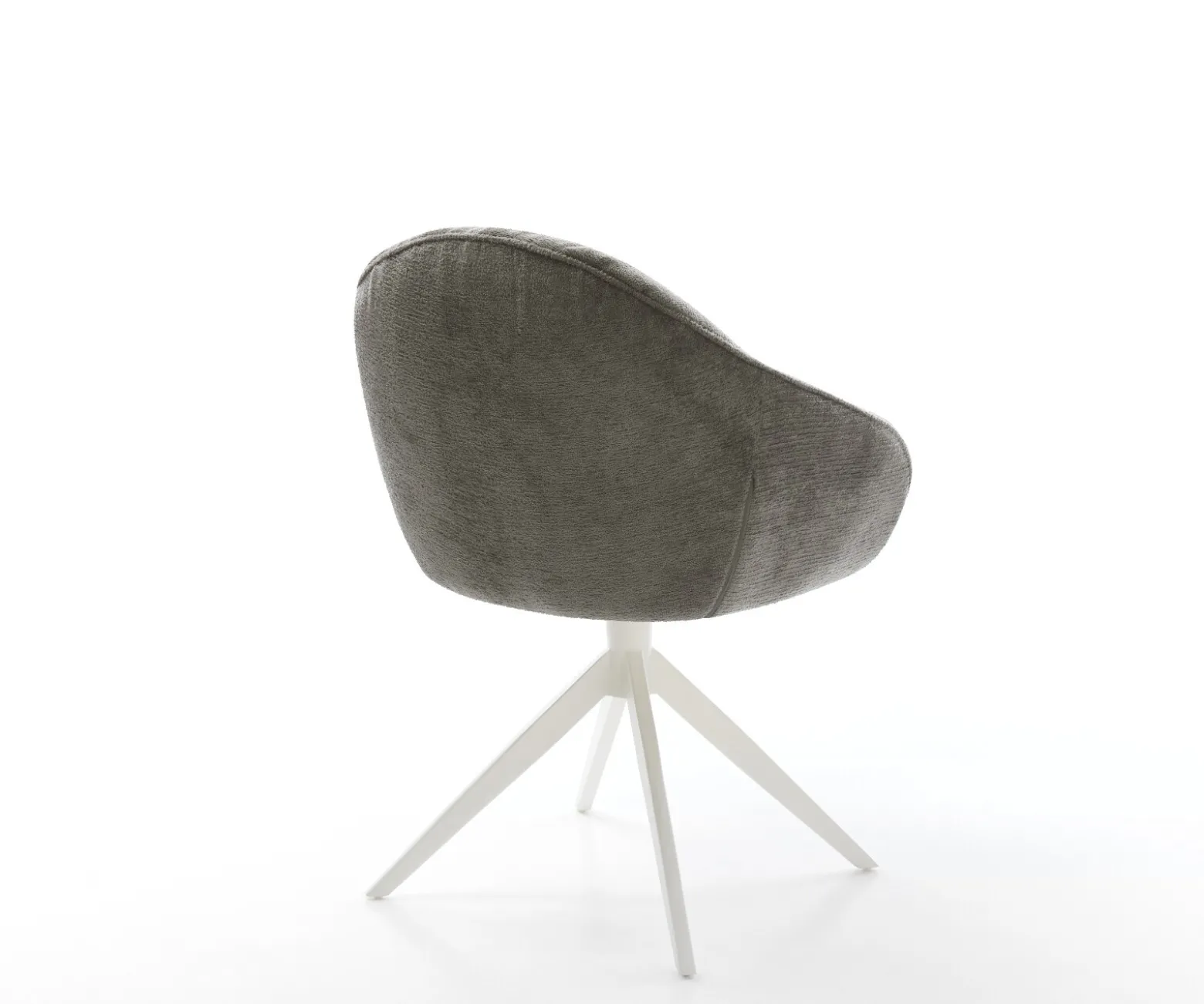 DrehstuhlGaio-Flex Bouclé Soft Schlamm Kreuzgestell breit Weiß 360° drehbar Wippfunktion Sofort versandfertig