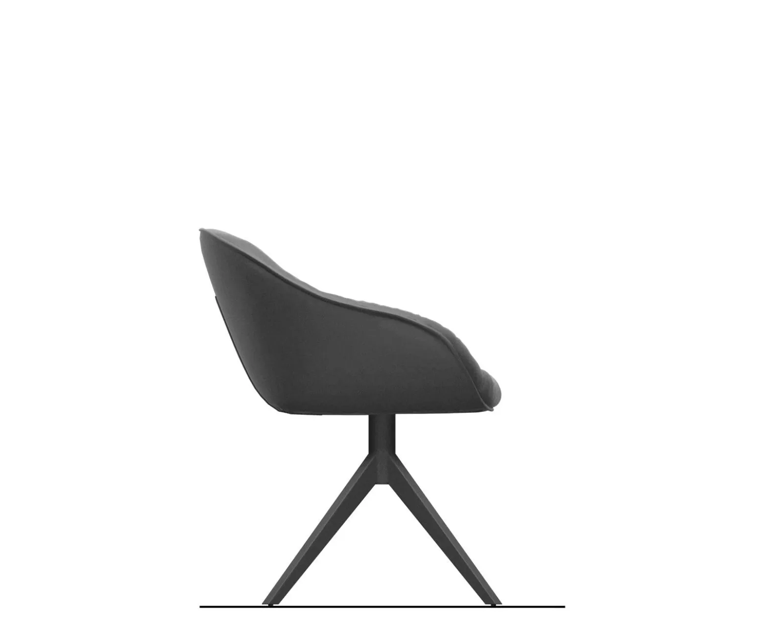 DrehstuhlGaio-Flex Bouclé Soft Schlamm Kreuzgestell breit Weiß 360° drehbar Wippfunktion Sofort versandfertig